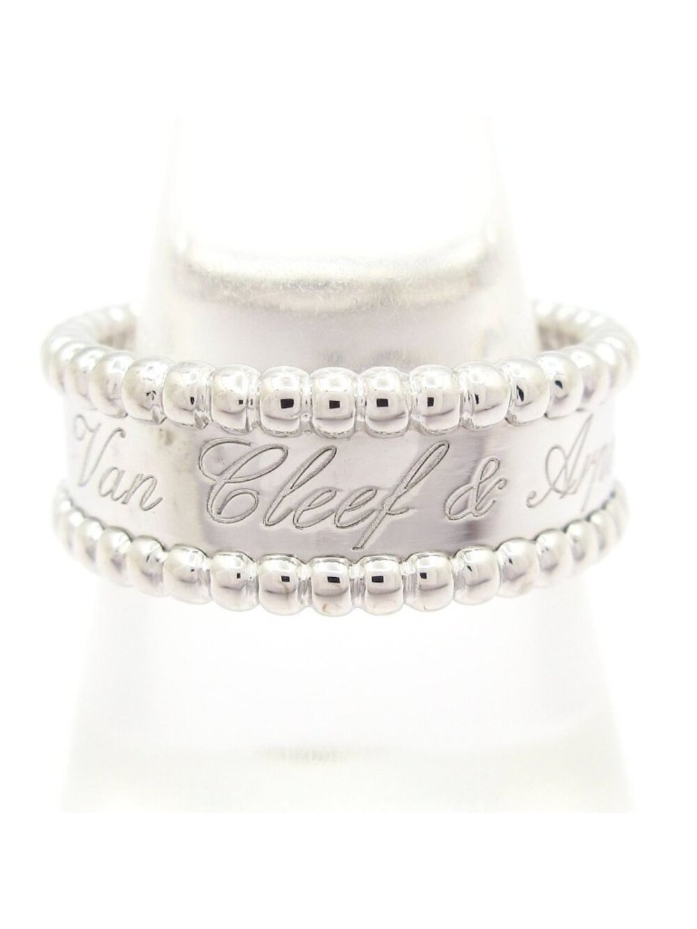 Van Cleef & Arpels Ring 56 Perlee Signature 18k White Gold